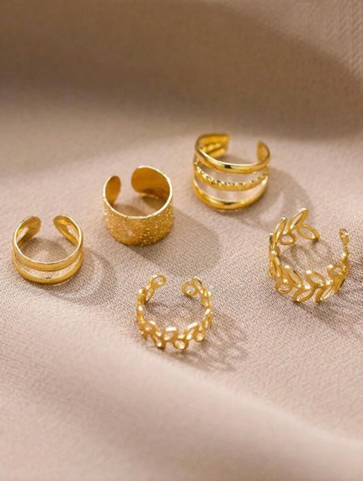 5 piezas/aritos,personalizados sin perforaciones,pendientes con forma de hoja hueca en forma de C,pendientes elegantes y sexys