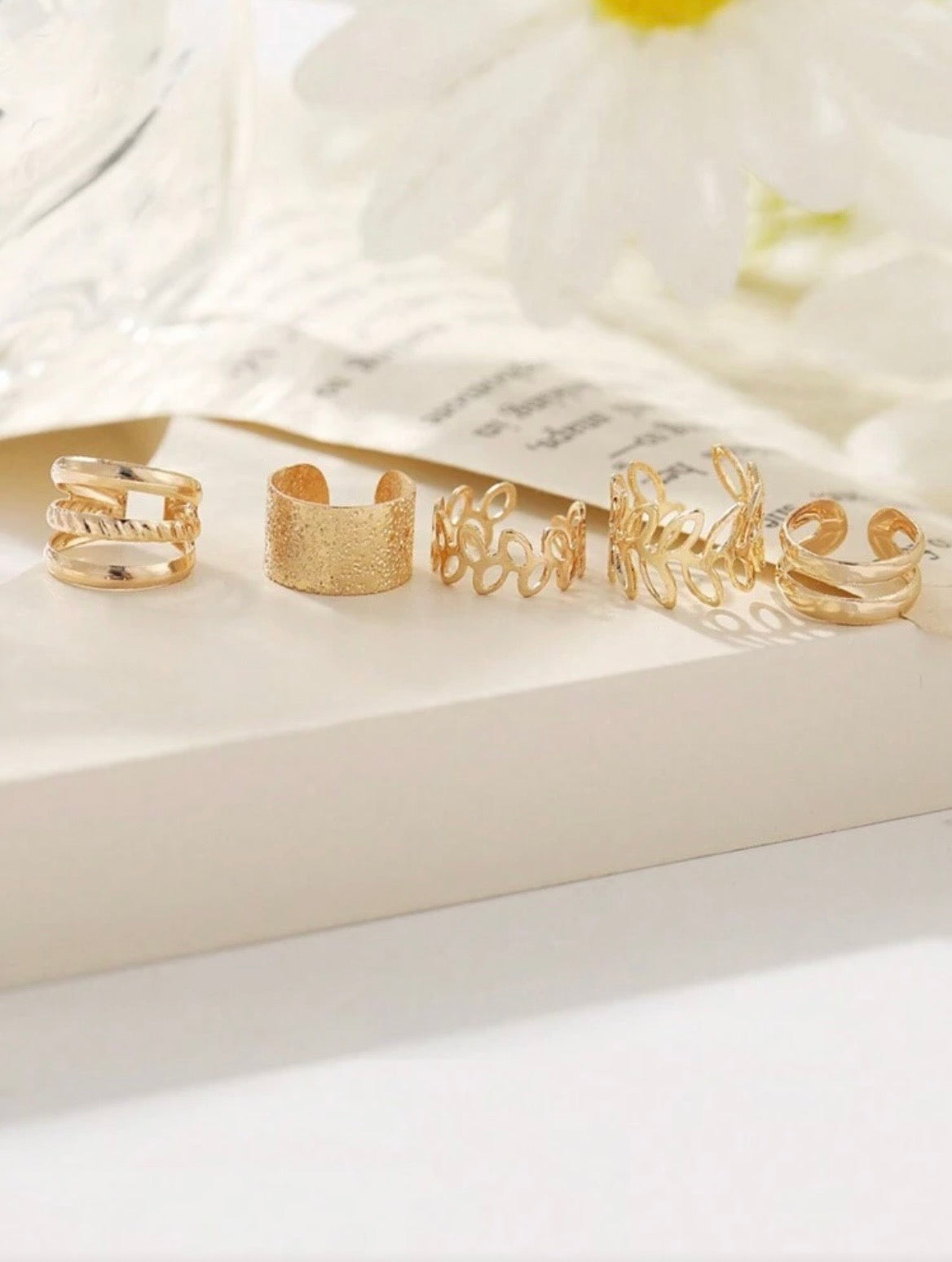 5 piezas/aritos,personalizados sin perforaciones,pendientes con forma de hoja hueca en forma de C,pendientes elegantes y sexys