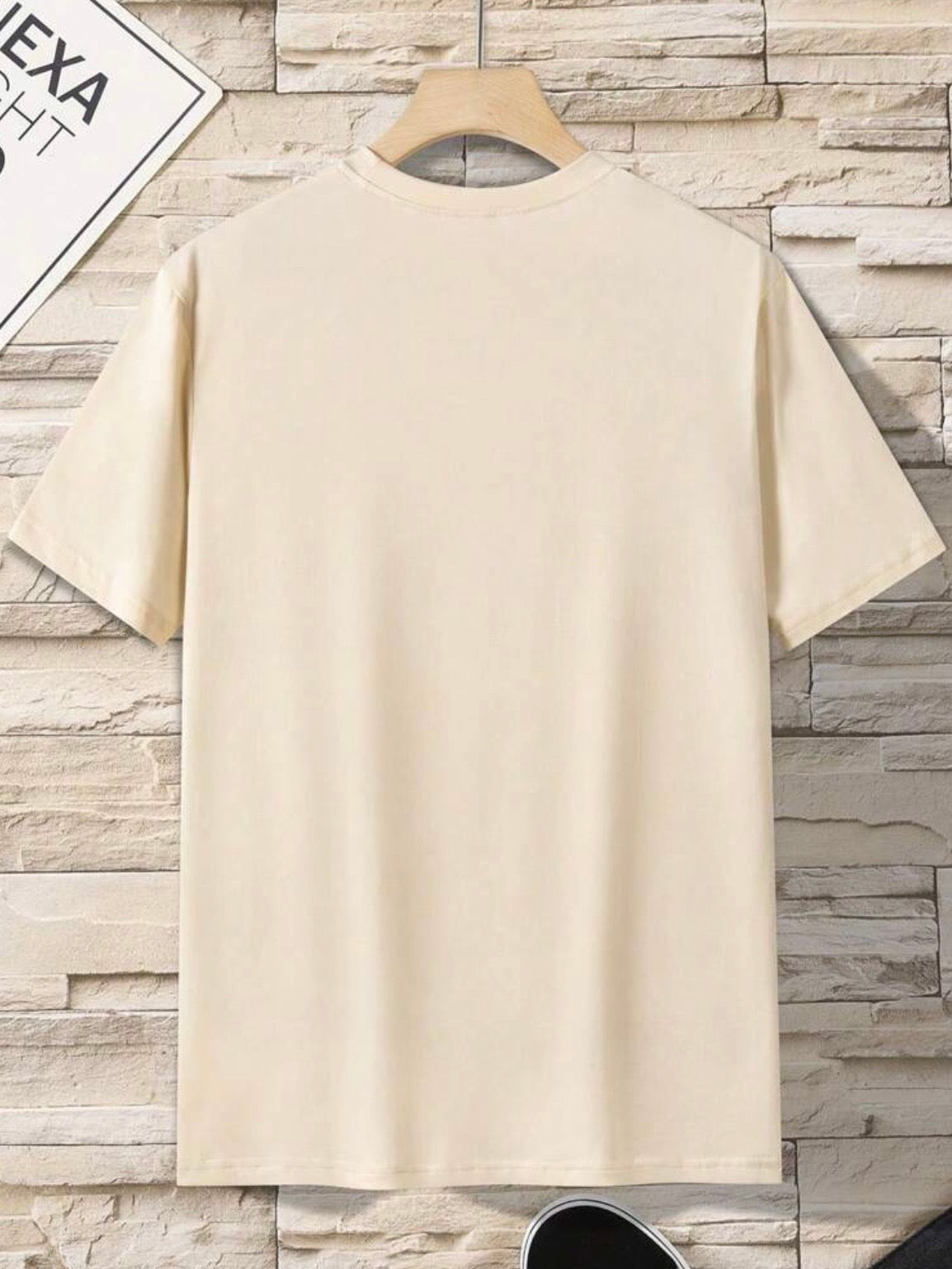 CAMISETA DE MANGA CORTA DE CUELLO REDONDO CON ESTAMPADO DE ESLOGAN CASUAL PARA HOMBRE,Verano