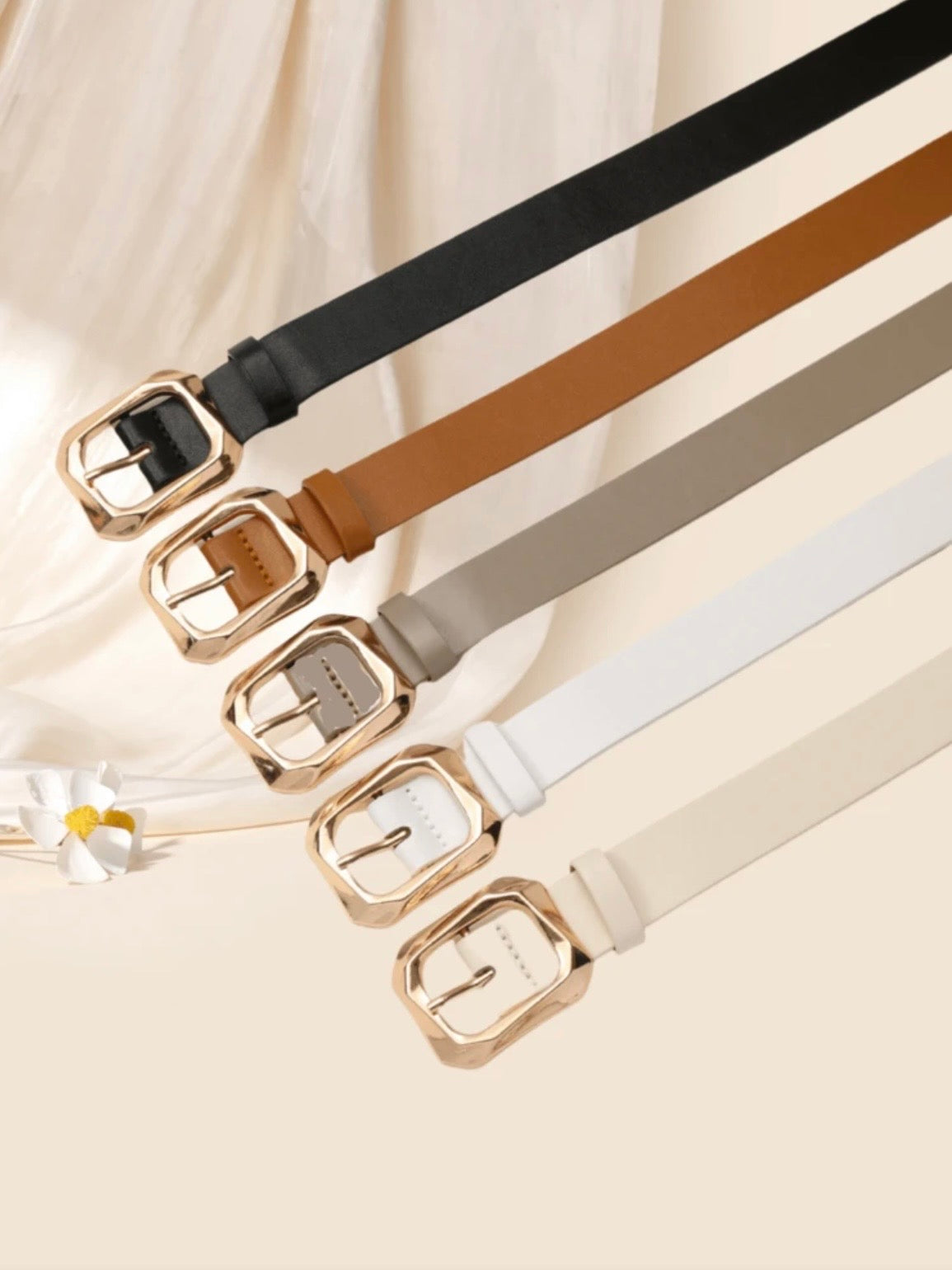 Pack de Cinturones Minimalistas "Geometric Gloss" – Versatilidad en cada detalle